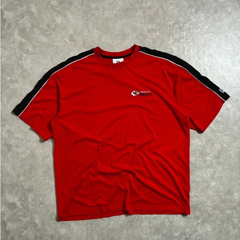 2000s Vintage Kansas City Chiefs Minimal Embroidered Red T-Shirt -XXL
